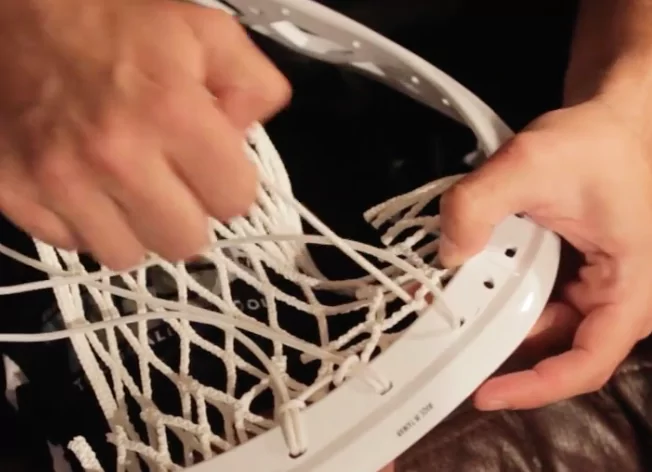 How to string a lacrosse goalie head